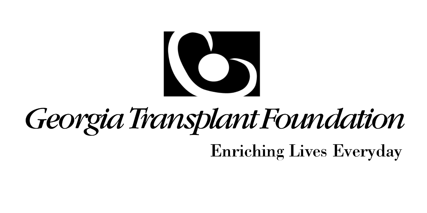 Logo of the Georgia Transplant Foundation with the text "Enriching Lives Everyday".